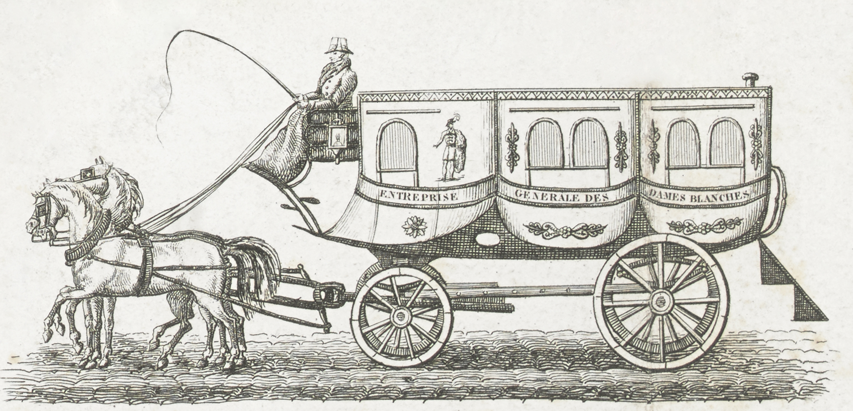Paris omnibus in 1828